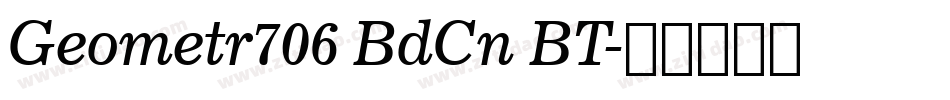 Geometr706 BdCn BT字体转换
